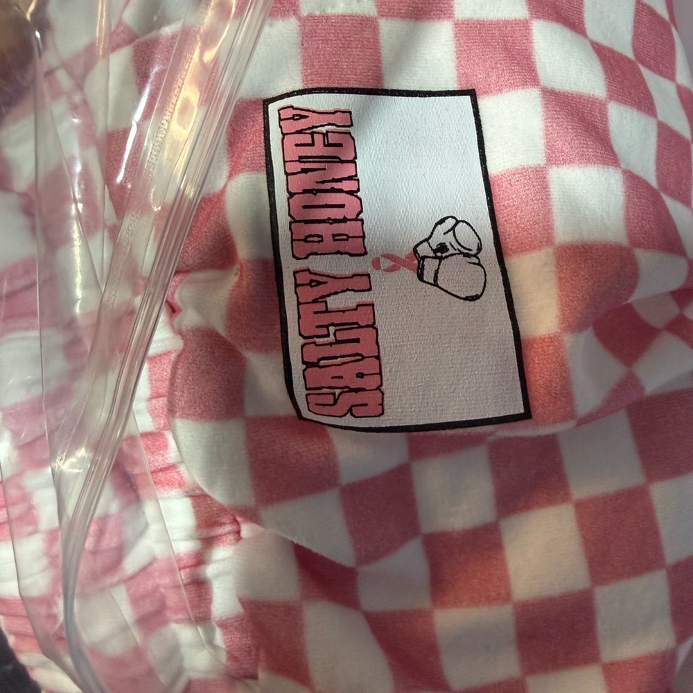 Pink fighter Checkered sweat Pants breast cancer awareness cargo pants run small - Picture 7 of 10